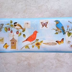 Wallpaper Border Songbirds Butterflies and Flowers